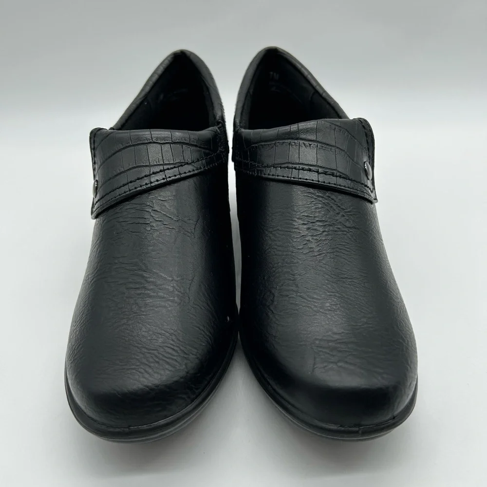 Easy Street Darcy Black Croc Comfort Wave Women’s Loafers Size 7.5M New With Box